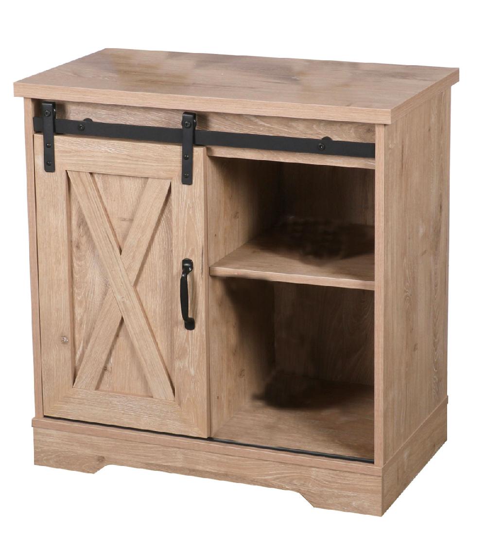 wadiga Commode bois 1 porte coulissante 70x39.5x71.5cm