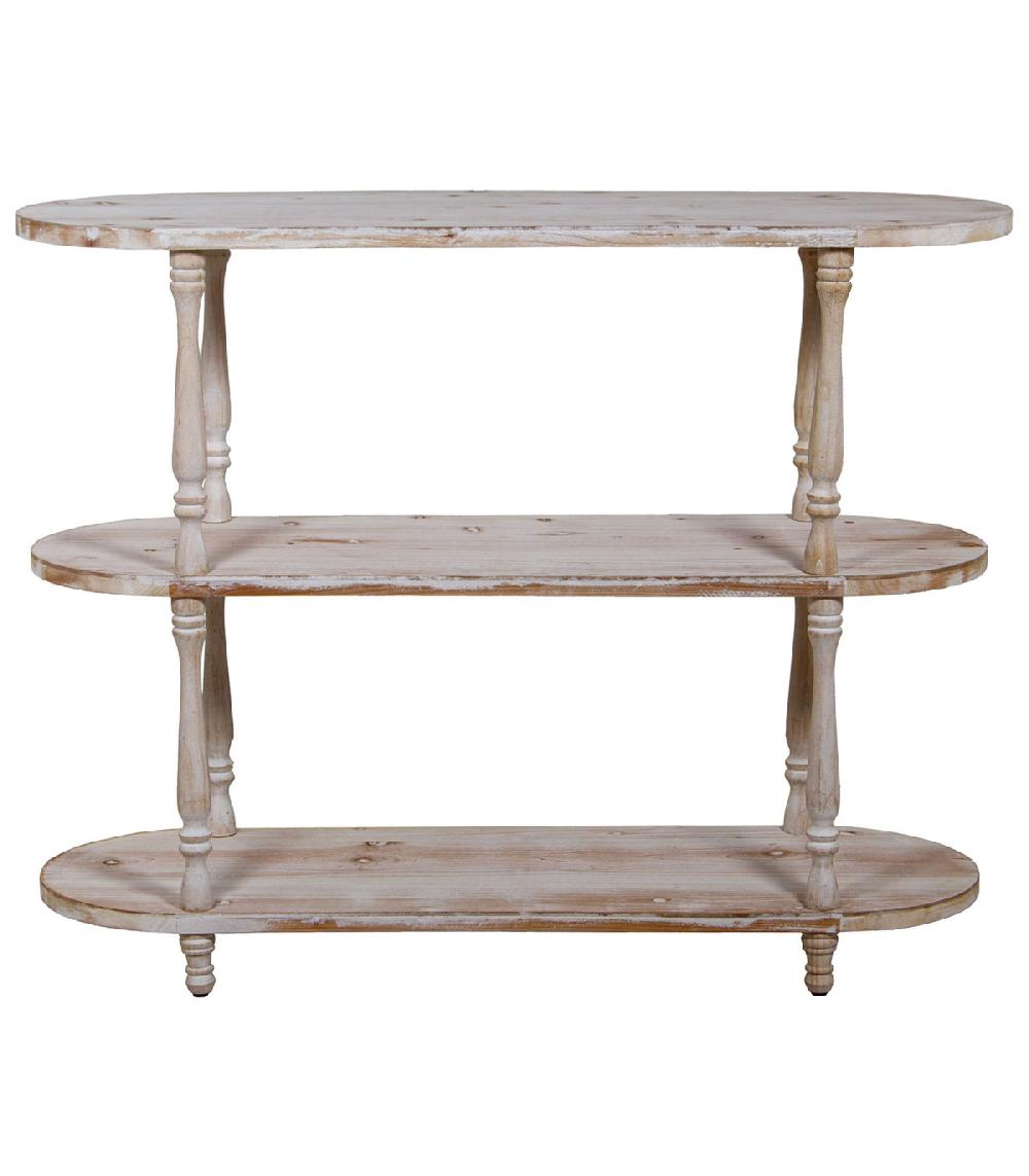 Wadiga Console Classique En Bois 3 étages 120x40x93cm