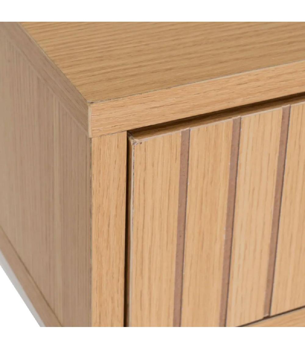 Wadiga Console D'entrée Bois Et Métal Blanc 2 Tiroirs 100x30x75cm