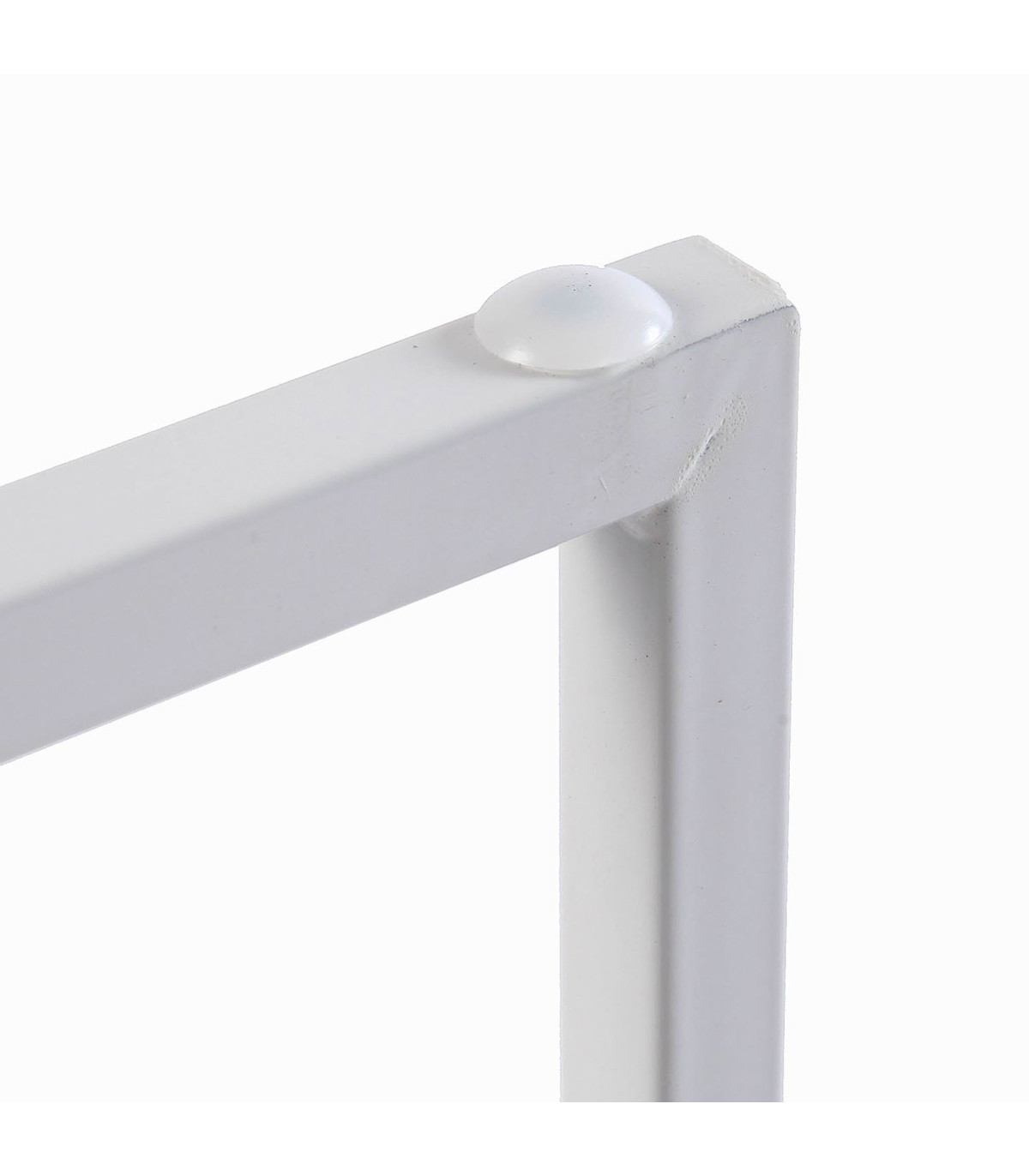 Wadiga Console D'entrée Effet Bois Et Métal Blanc 90x30x90cm