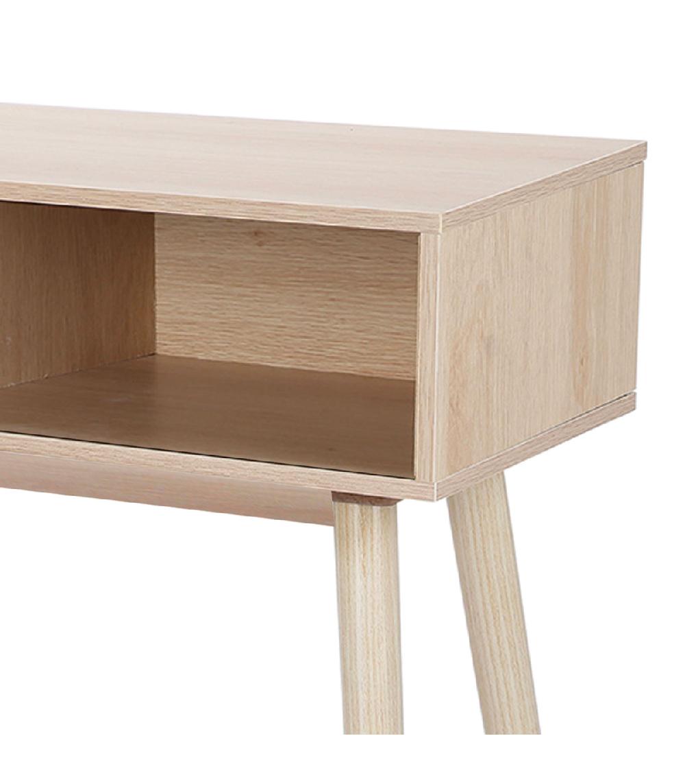 Wadiga Console D'entrée En Bois 1 Casier Et 1 Tiroir 80x30x72cm