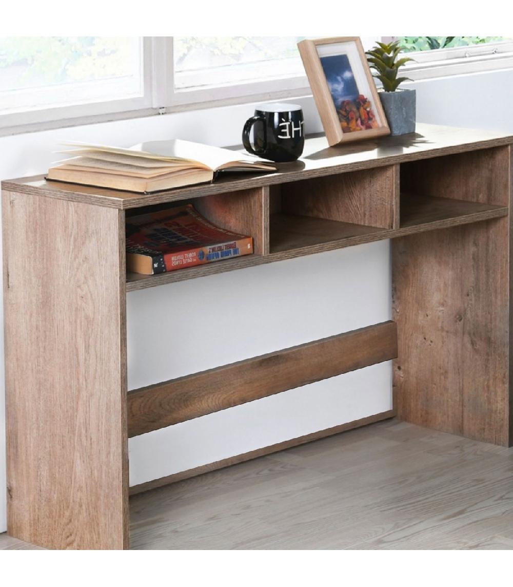 Wadiga Console D'entrée En Bois à 3 Casiers 102x33x75cm