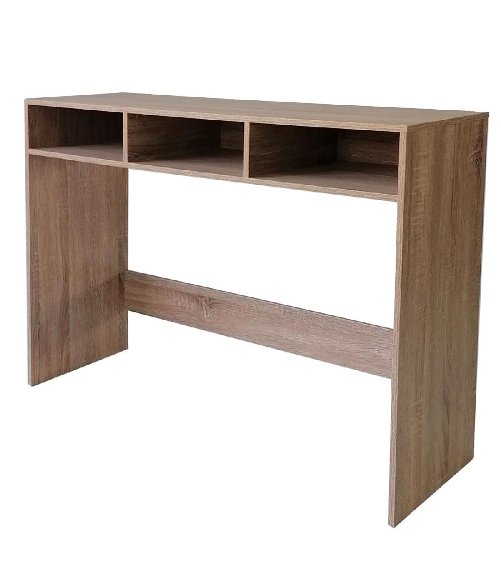 wadiga Console d'entrée en bois à 3 casiers 102x33x75cm