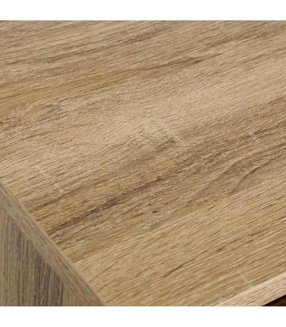 Wadiga Console D'entrée En Bois Et Métal Noir à 2 Casiers 80x30x75cm