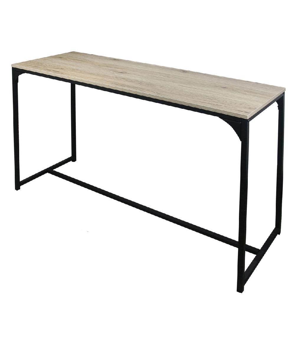 wadiga Console d'Entrée en Bois et Métal Noir - Longueur 120cm
