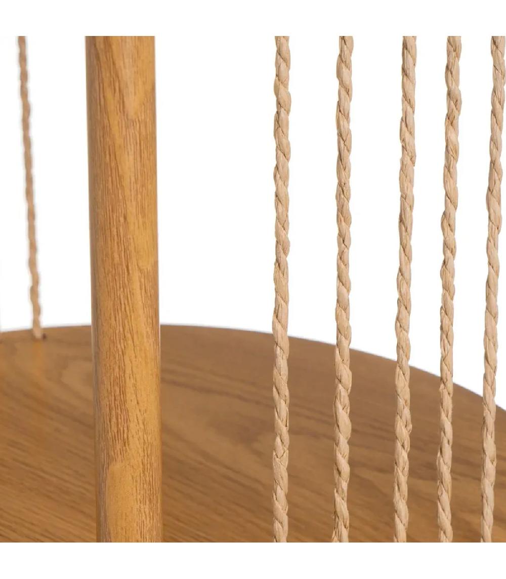 Wadiga Console D'entrée En Bois Métal Et Corde 3 Plateaux 142x42x80cm