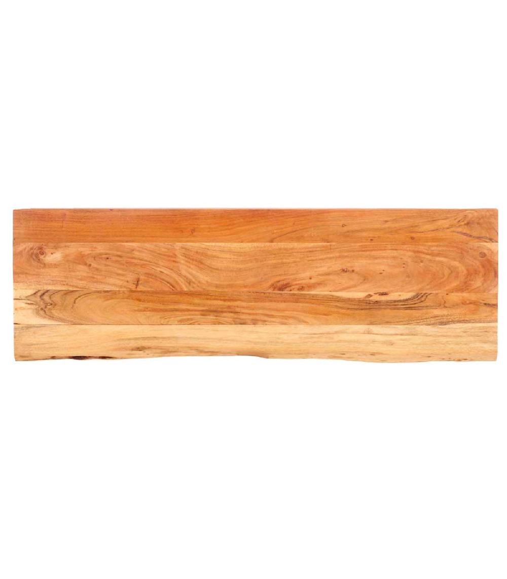 Wadiga Console En Bois Live Edge Et Métal Noir 120x35x77cm