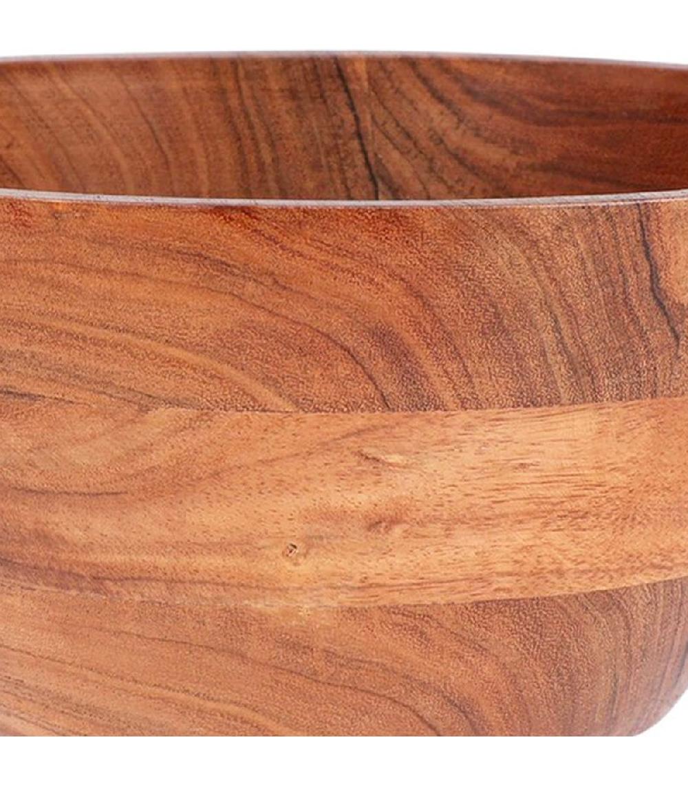Wadiga Corbeille à Fruits Coupelle Décorative En Bois D'acacia 25x25x10cm