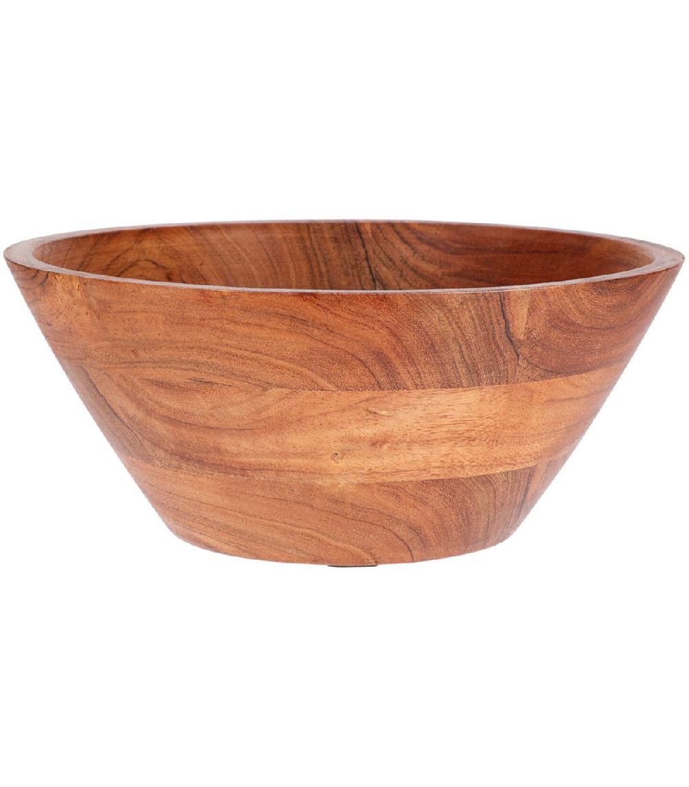 wadiga Corbeille à fruits coupelle décorative en bois d'acacia 25x25x10cm