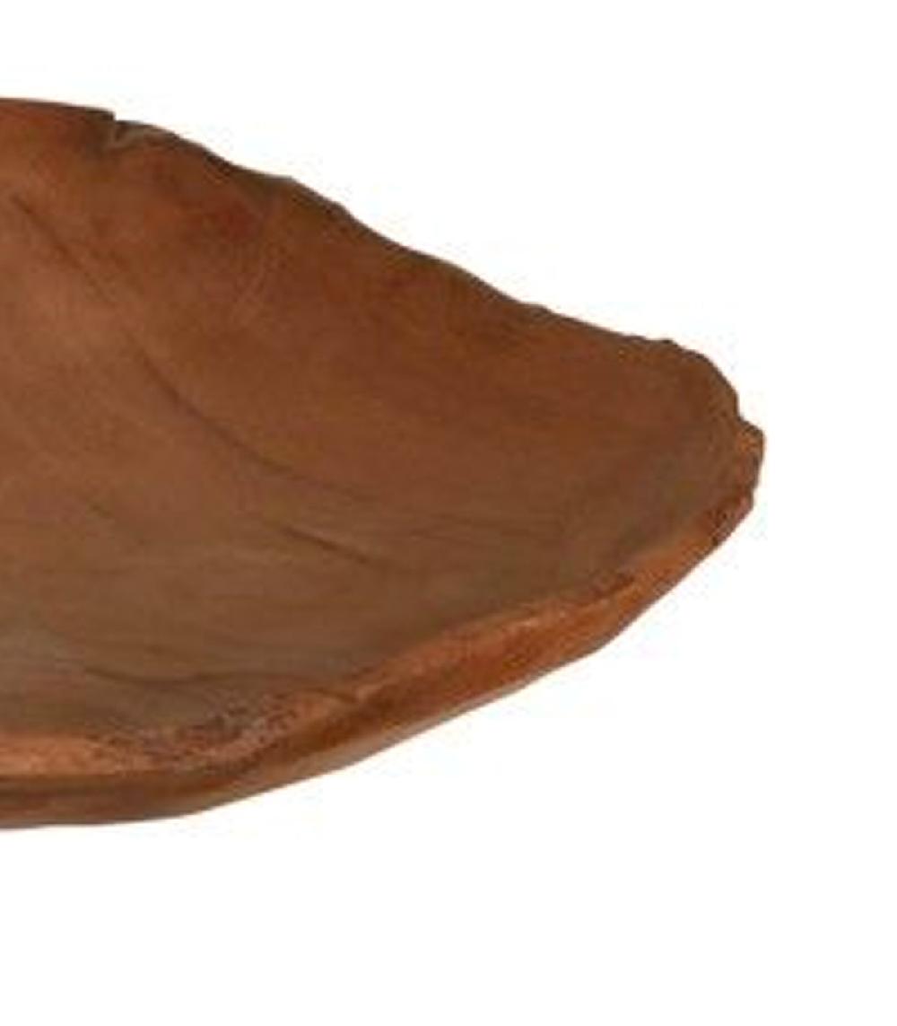 Wadiga Corbeille à Fruits Coupelle Décorative En Bois Teck Nature 30cm