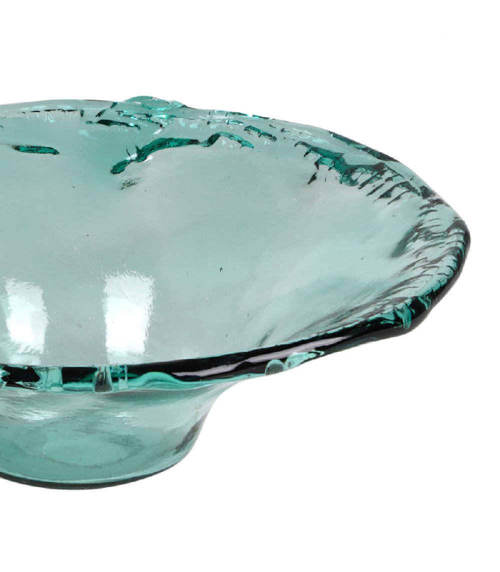 Wadiga Corbeille à Fruits Décorative En Verre Recyclé 39.5x39.5x12.5cm