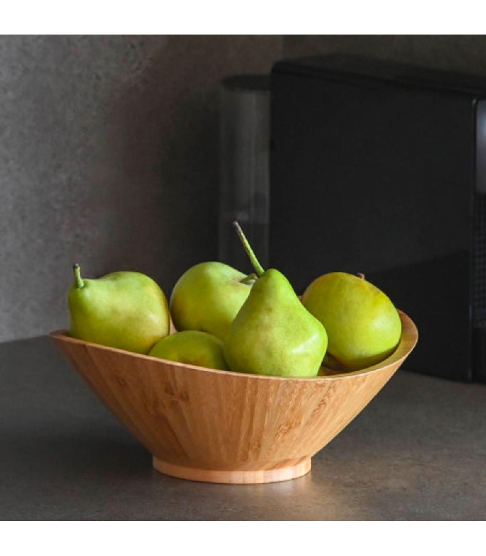 Wadiga Corbeille à Fruits En Bambou 24.5x22.5x9.5cm