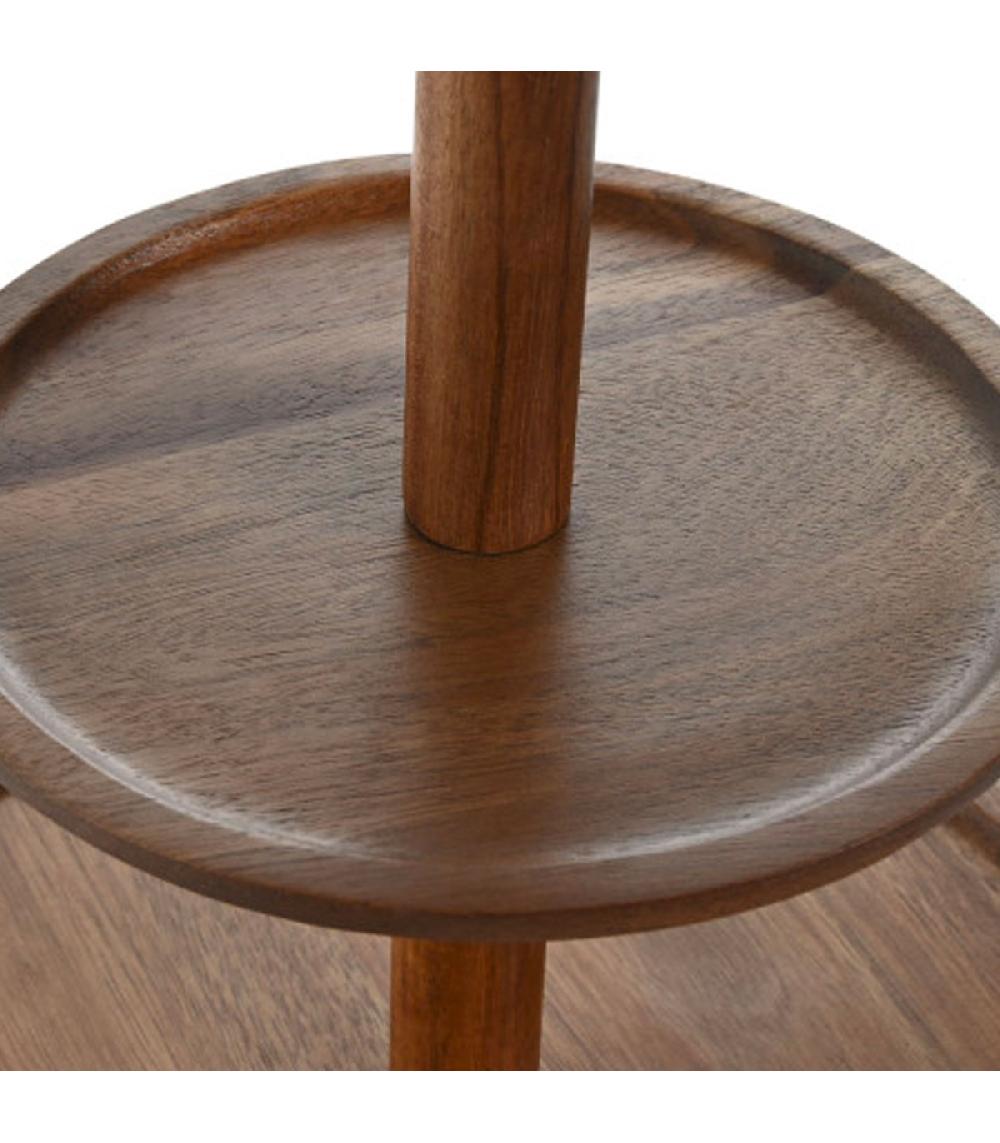 Wadiga Corbeille à Fruits étagée Décorative Bois D'acacia 25x25x27cm