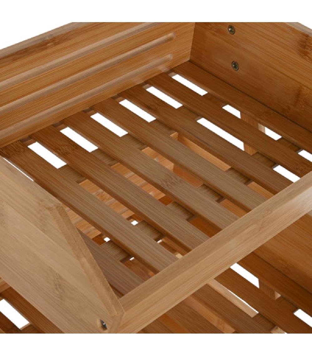 Wadiga Corbeille à Fruits étagée En Bambou 30x33x41cm