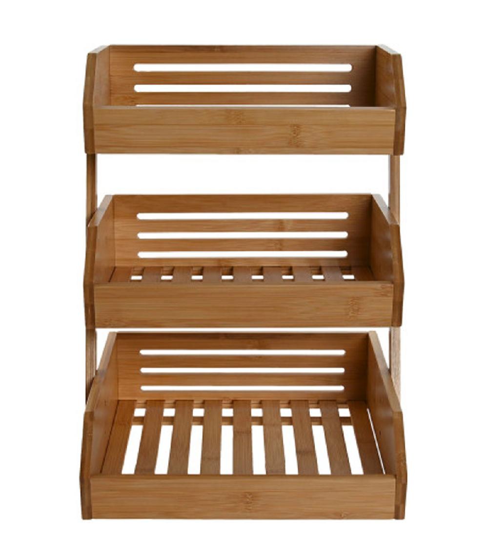 Wadiga Corbeille à Fruits étagée En Bambou 30x33x41cm