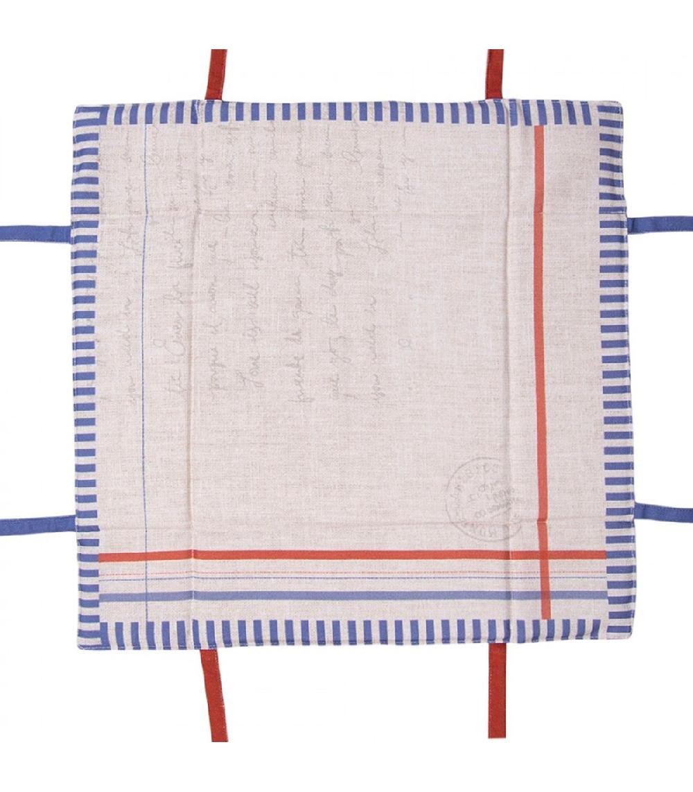 Wadiga Corbeille à Pain Carrée 100% Coton Beige Coq 35x35x8cm