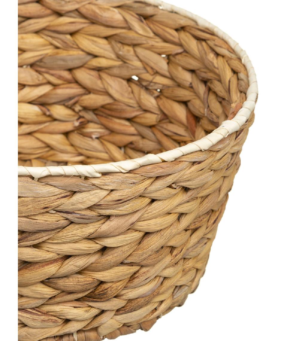 Wadiga Corbeille à Pain Classique Ronde En Jacinthe Tressée - 26cm