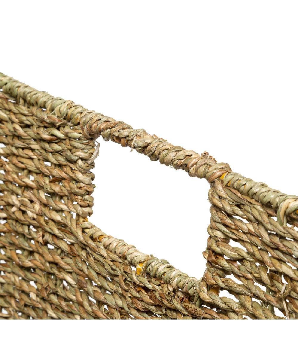 Wadiga Corbeille à Papier En Jonc De Mer - 31x31x31cm