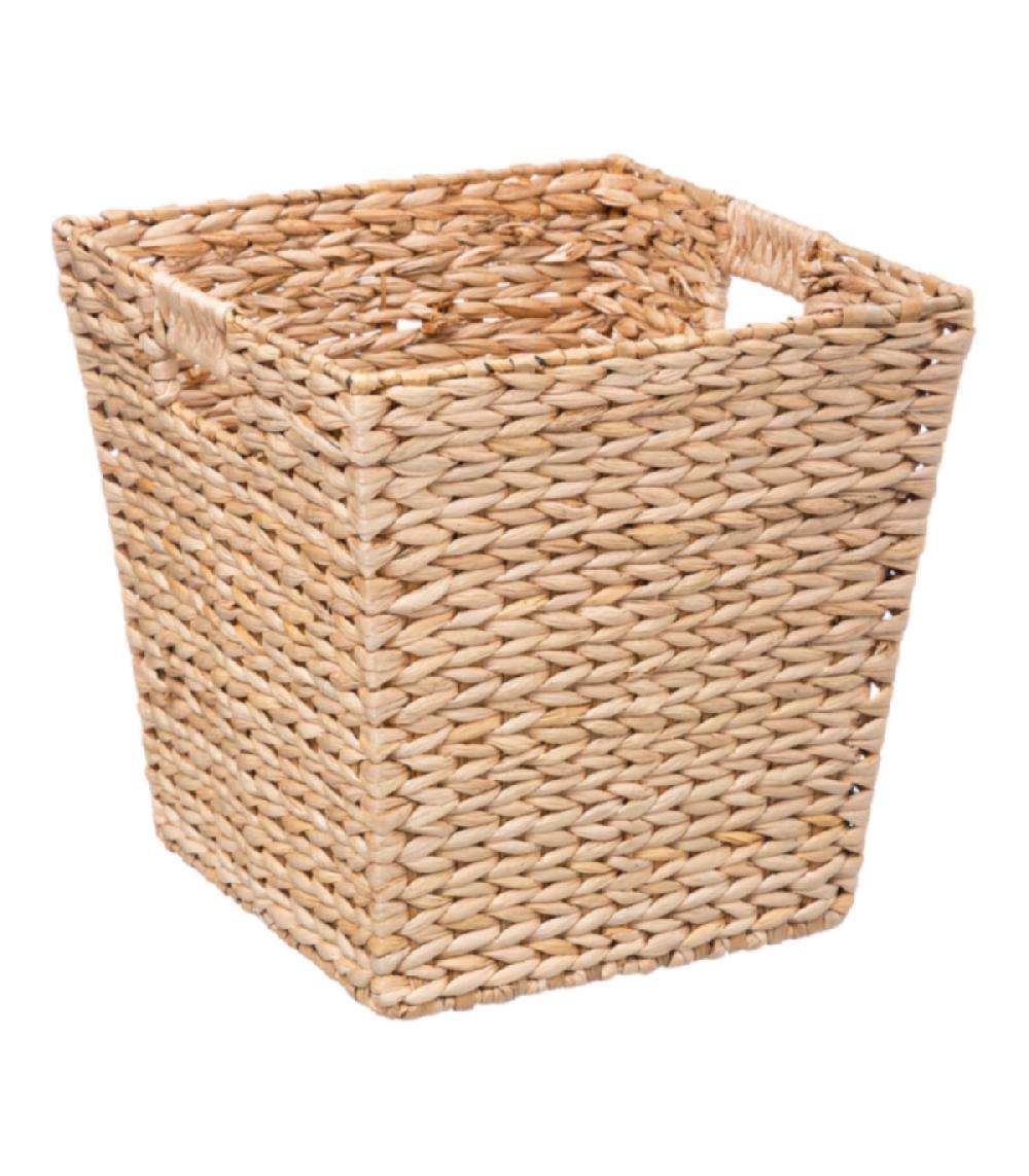 wadiga Corbeille à papier en jonc de mer - 31x31x31cm