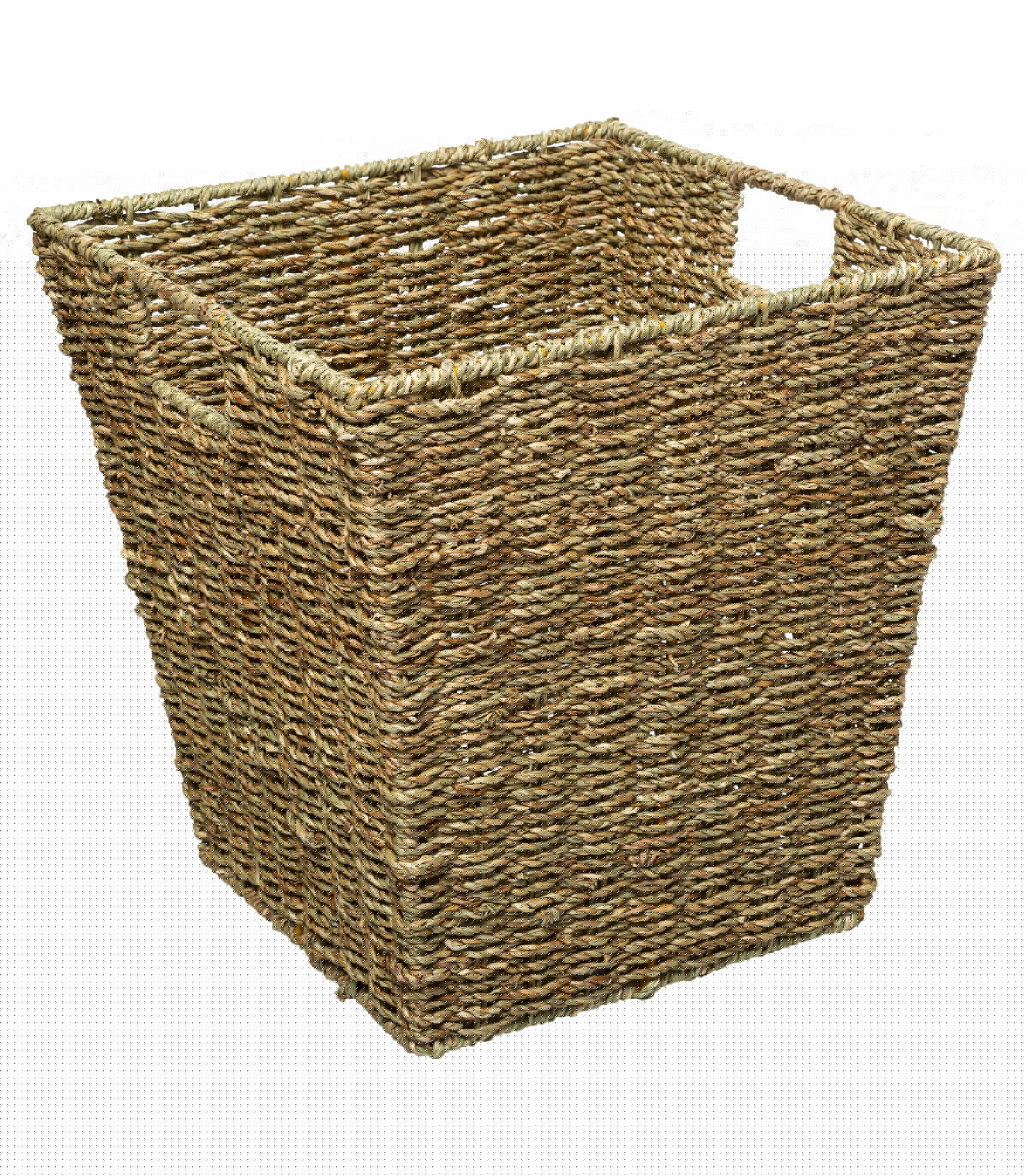 wadiga Corbeille à papier en jonc de mer - 31x31x31cm