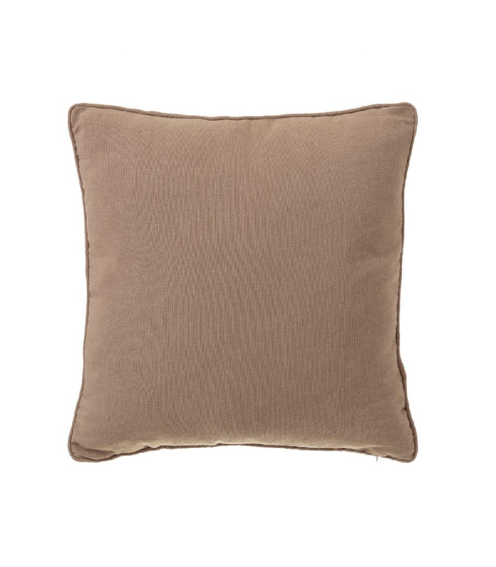 wadiga Coussin carré coton et polyester beige - 45x45cm