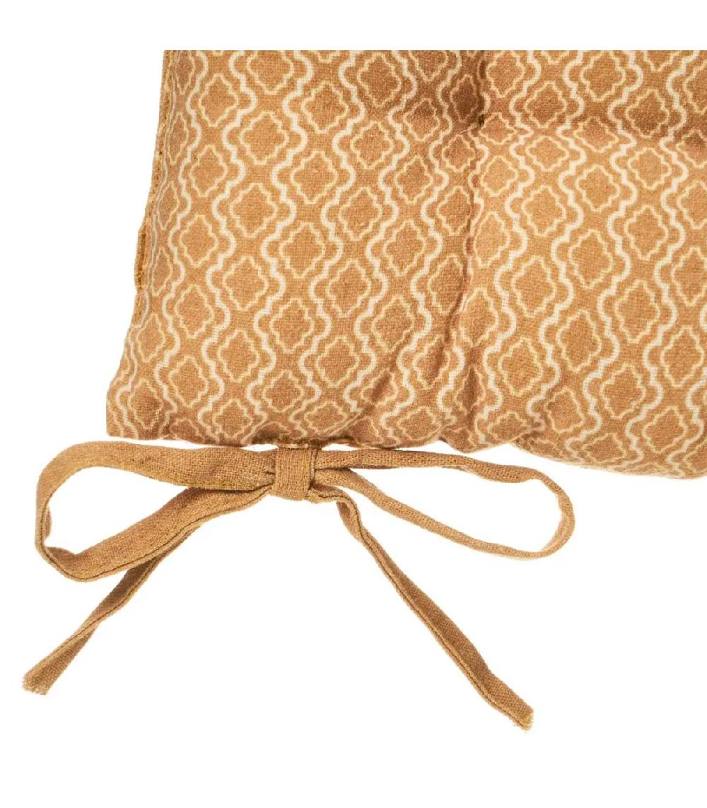 Wadiga Coussin De Chaise Carré à Motifs Jaunes 40x40cm