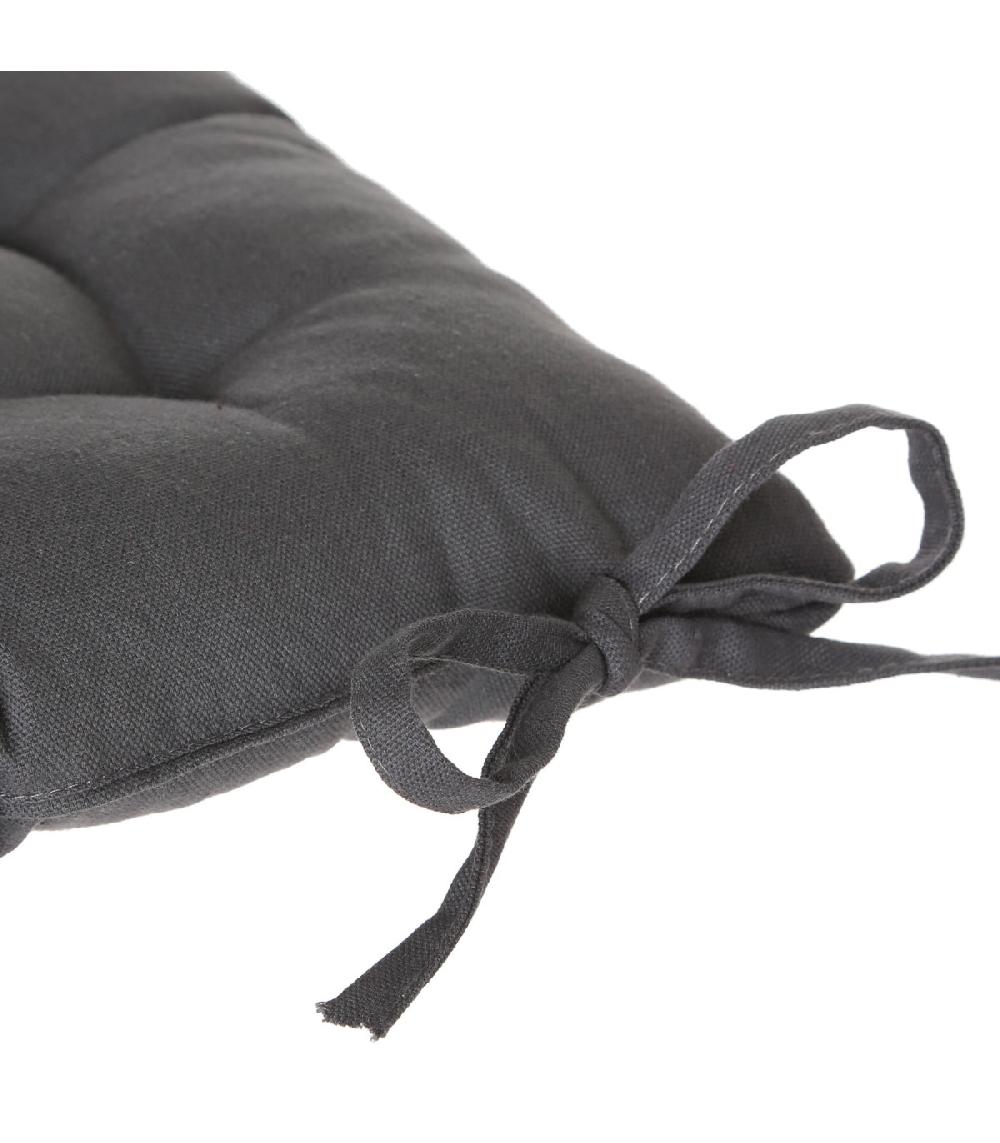 Wadiga Coussin De Chaise Carré Gris Foncé 38x38x6cm