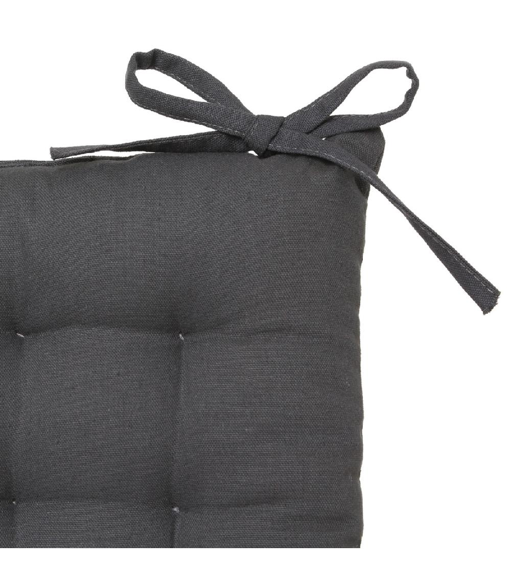 Wadiga Coussin De Chaise Carré Gris Foncé 38x38x6cm