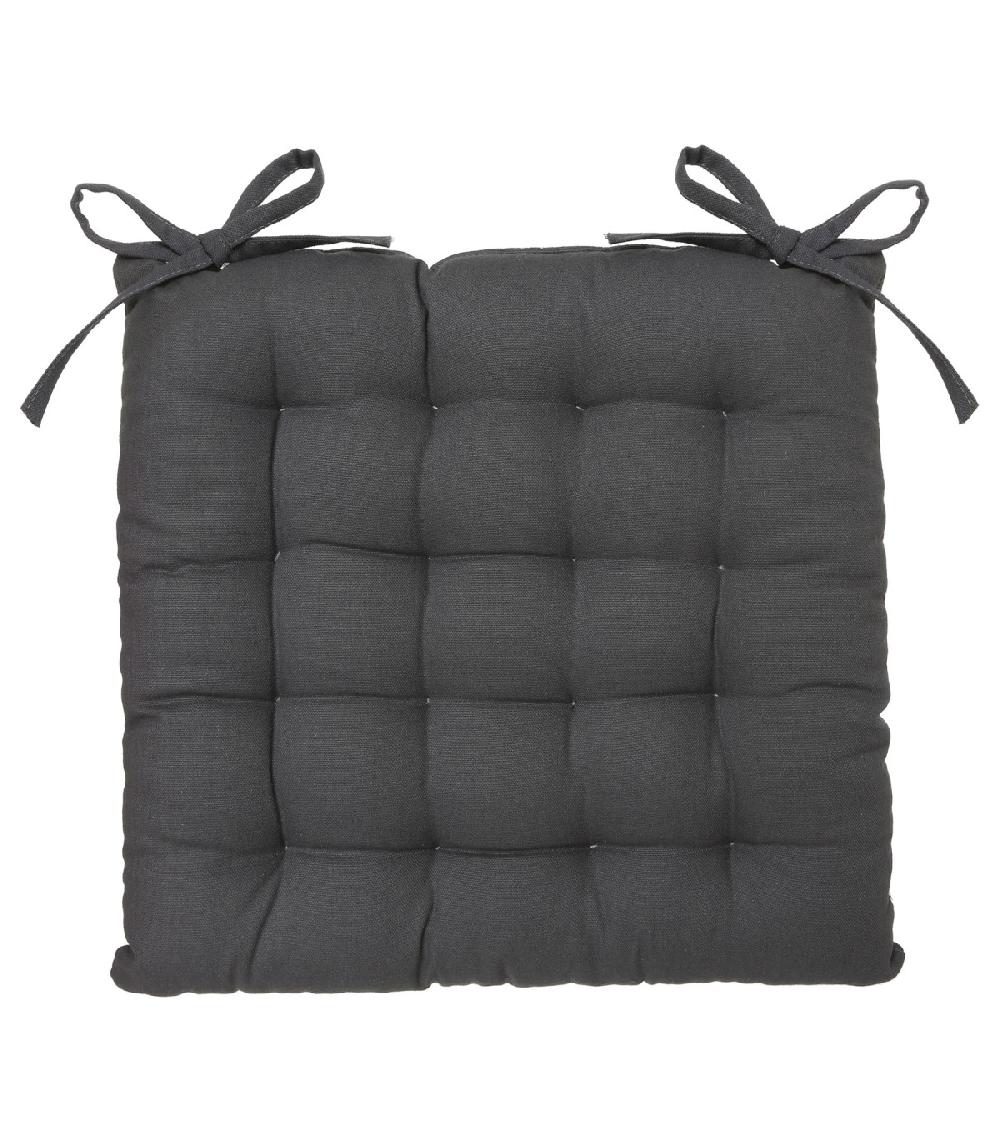 wadiga Coussin de chaise carré gris foncé 38x38x6cm