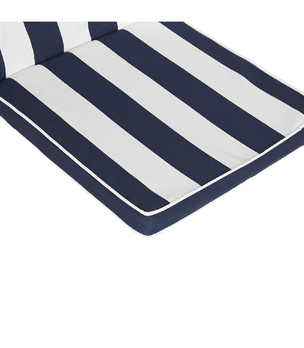 Wadiga Coussin Fauteuil De Jardin Rayé Bleu Et Blanc Imperméable 42x4x115cm
