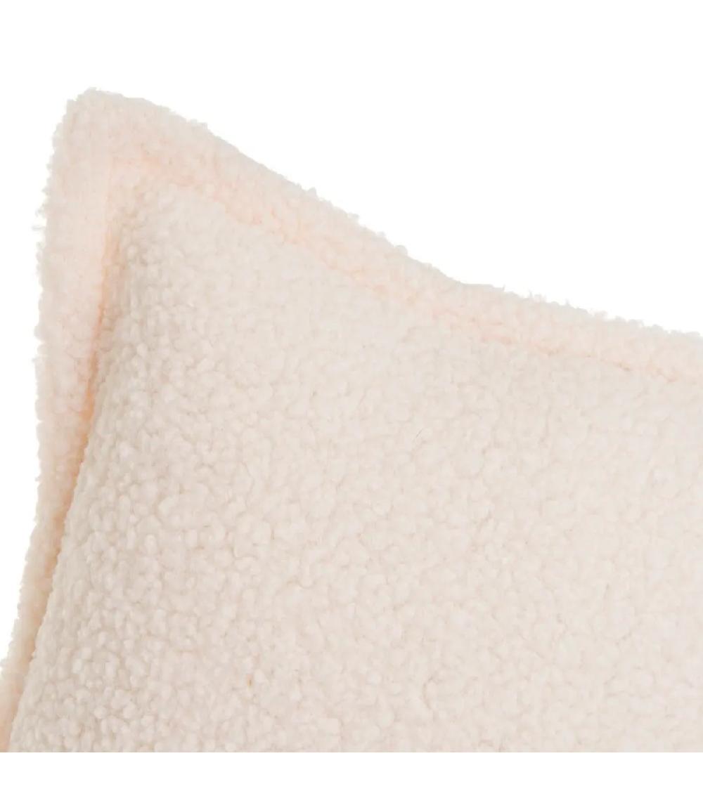 Wadiga Coussin Rectangulaire Tissu Sherpa écru 50x30cm