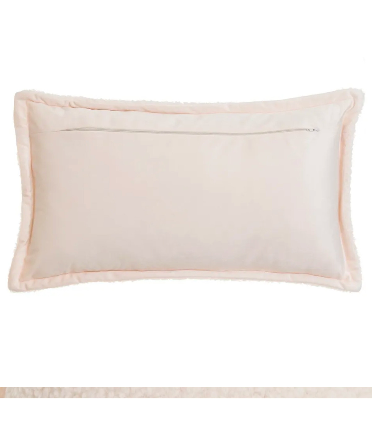Wadiga Coussin Rectangulaire Tissu Sherpa écru 50x30cm