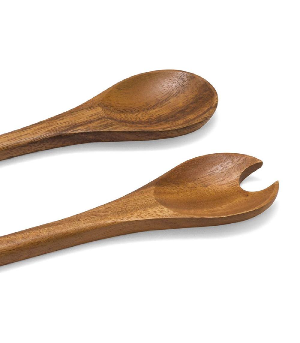 Wadiga Couverts à Salade En Bois D'acacia 30x6 5x1 5cm