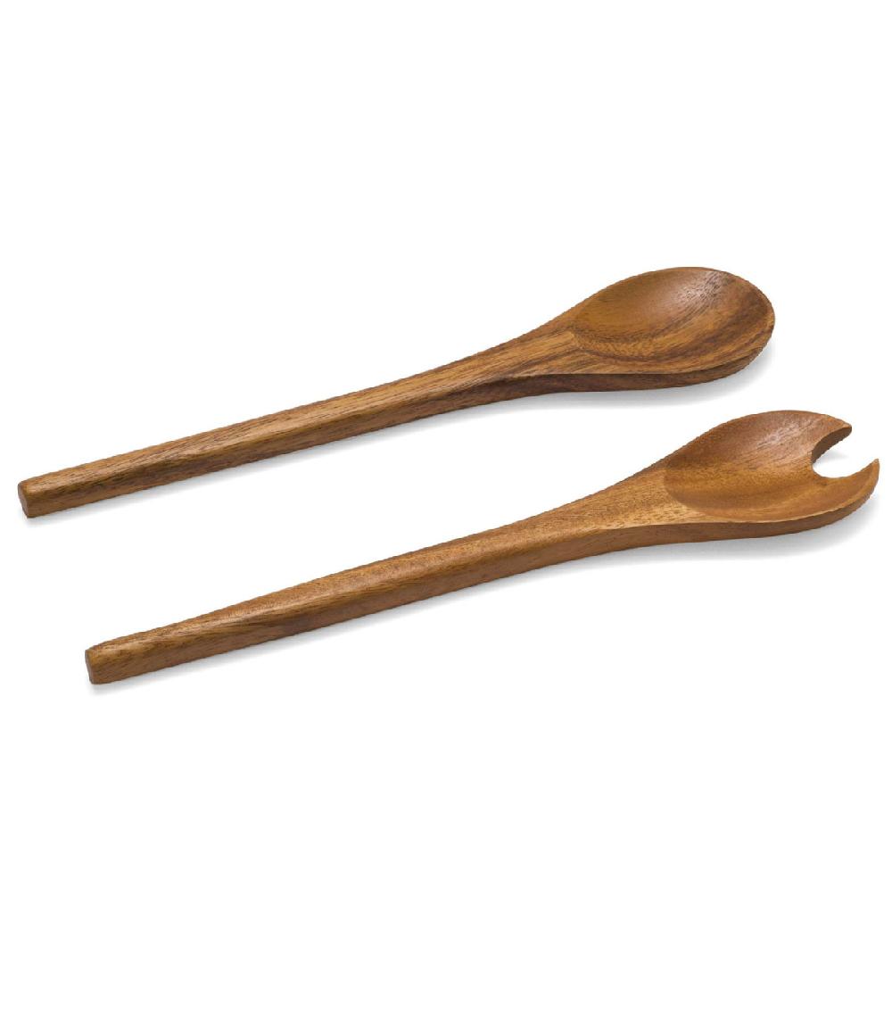 wadiga Couverts à salade en bois d'acacia 30x6 5x1 5cm