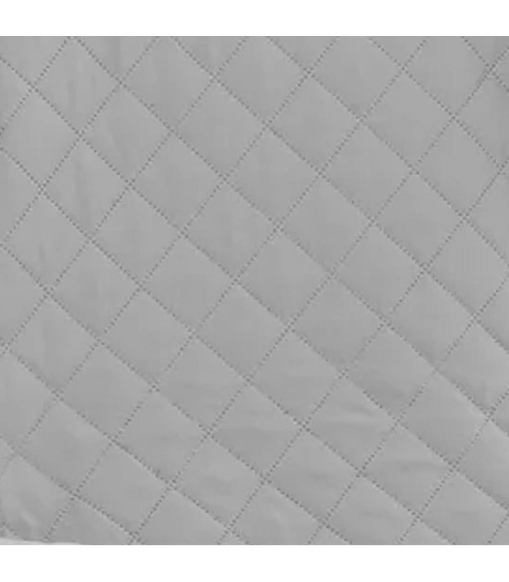 Wadiga Couvre Fauteuil Tissu Gris Reversible 60 à 110cm