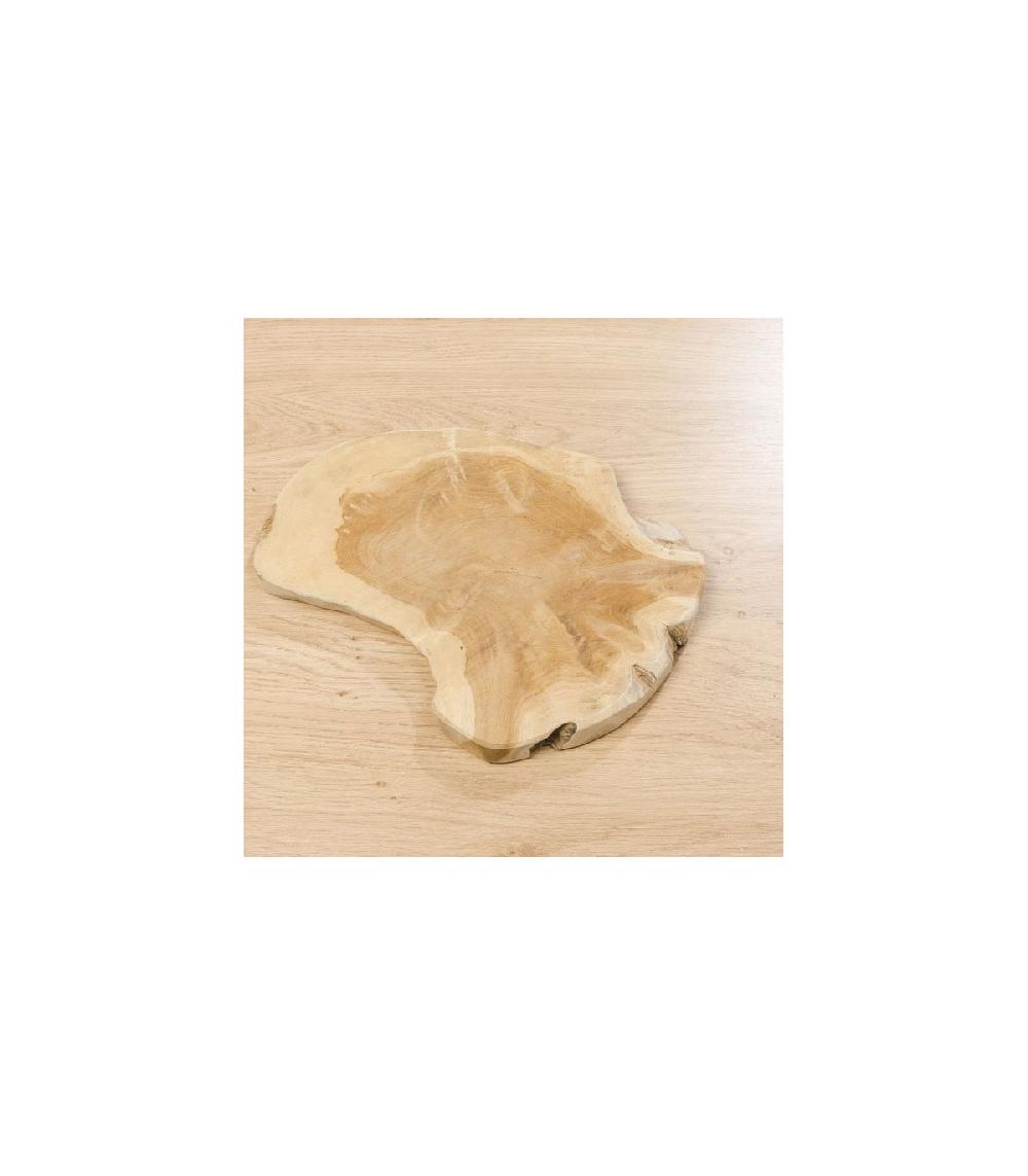 Wadiga Décoration Centre De Table Rondelle De Bois Teck Naturel - Diamètre 32cm
