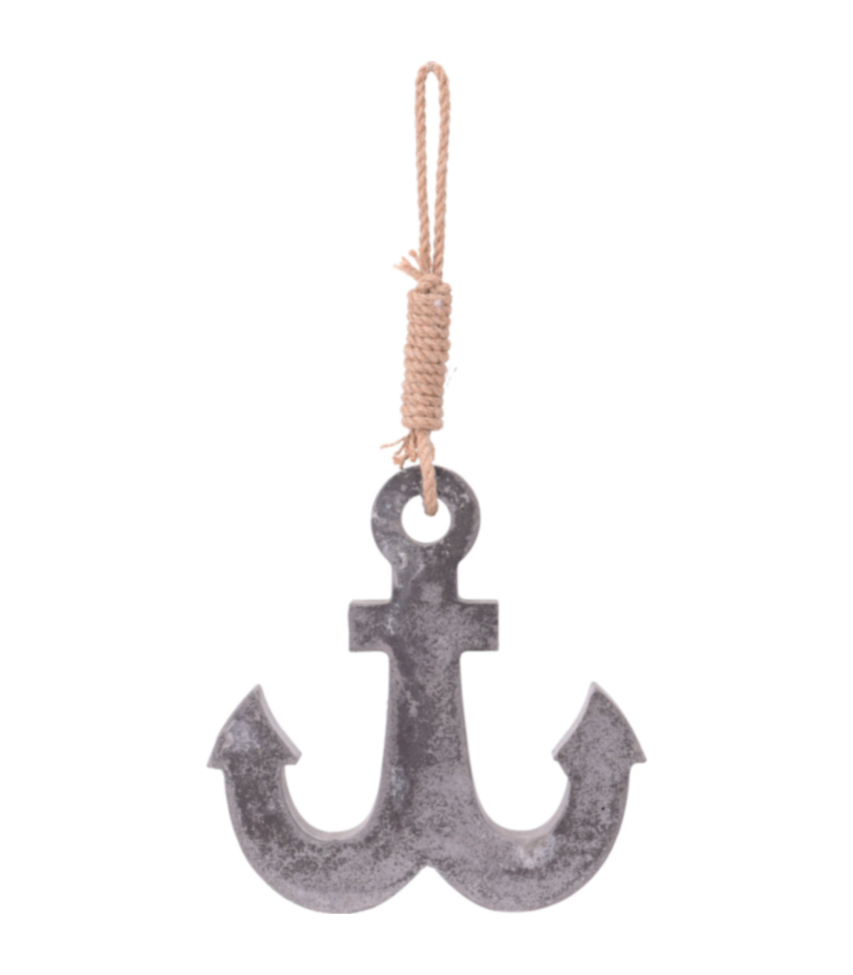 wadiga Décoration murale ancre avec corde - 21x3x21cm