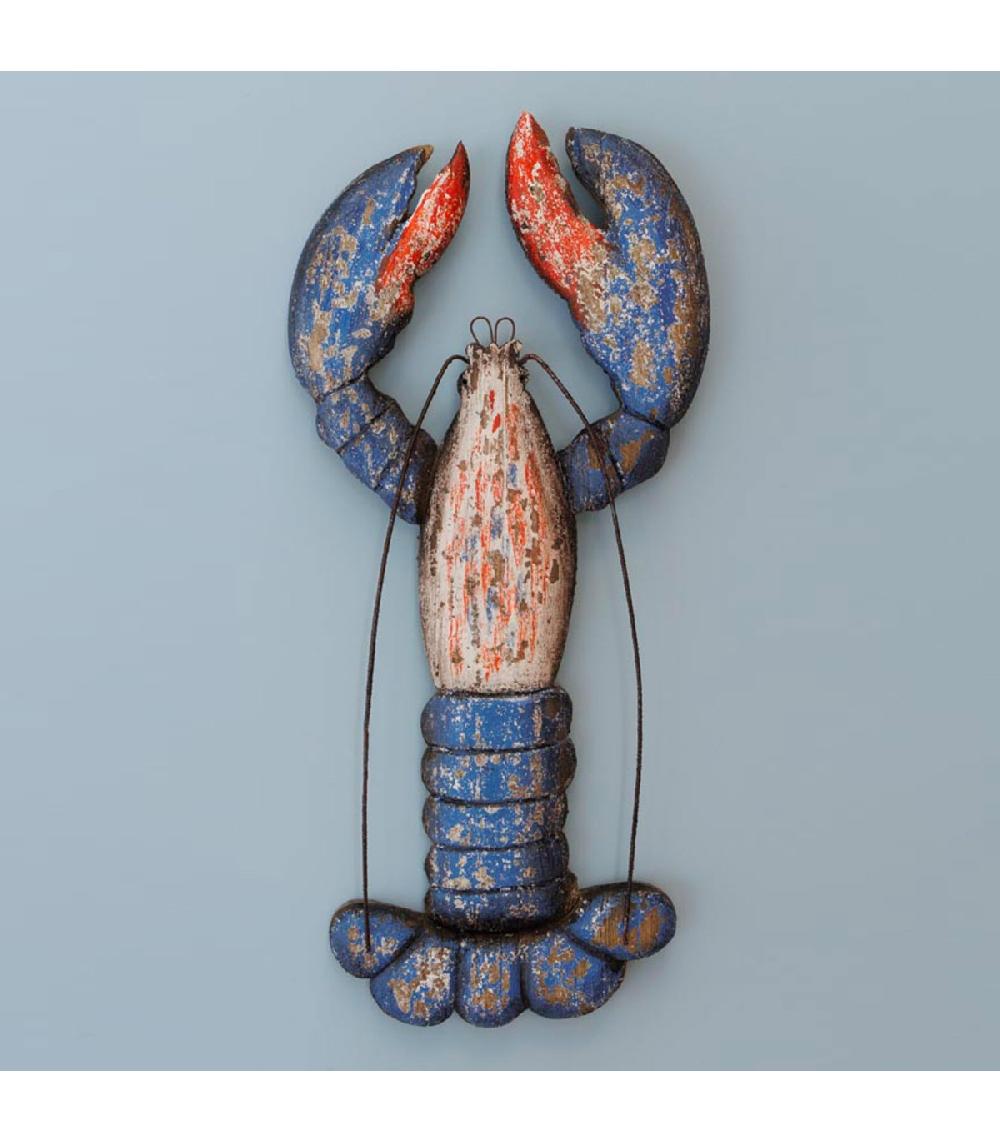 Wadiga Décoration Murale Bord De Mer Bois Multicolore Homard 50x23x3cm