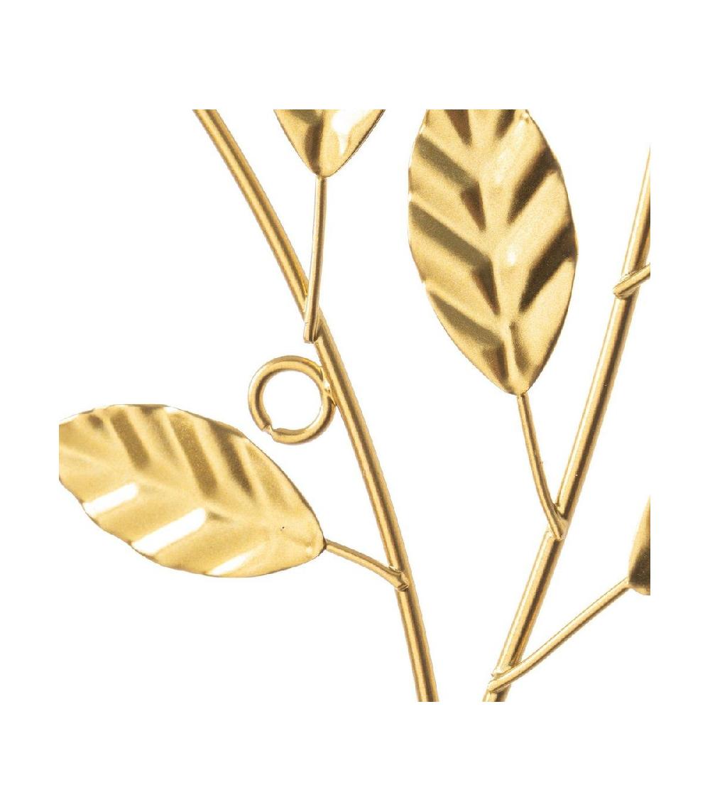 Wadiga Décoration Murale Branches En Métal Doré - 20x60cm