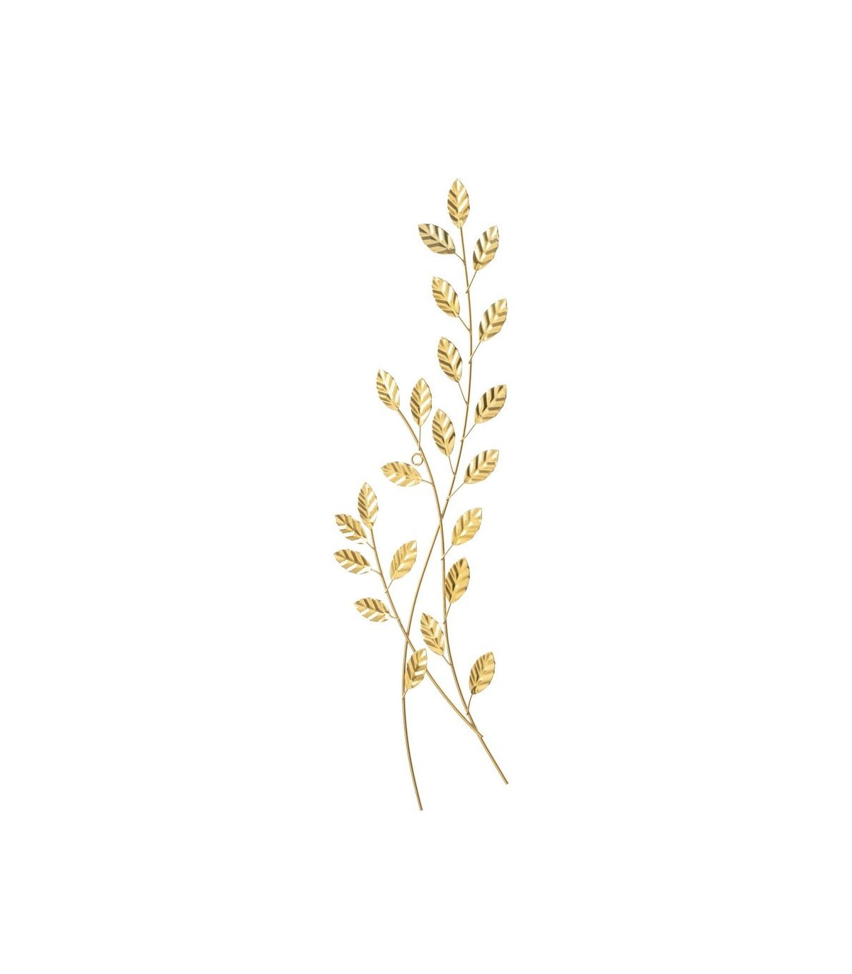 wadiga Décoration Murale Branches en Métal Doré - 20x60cm