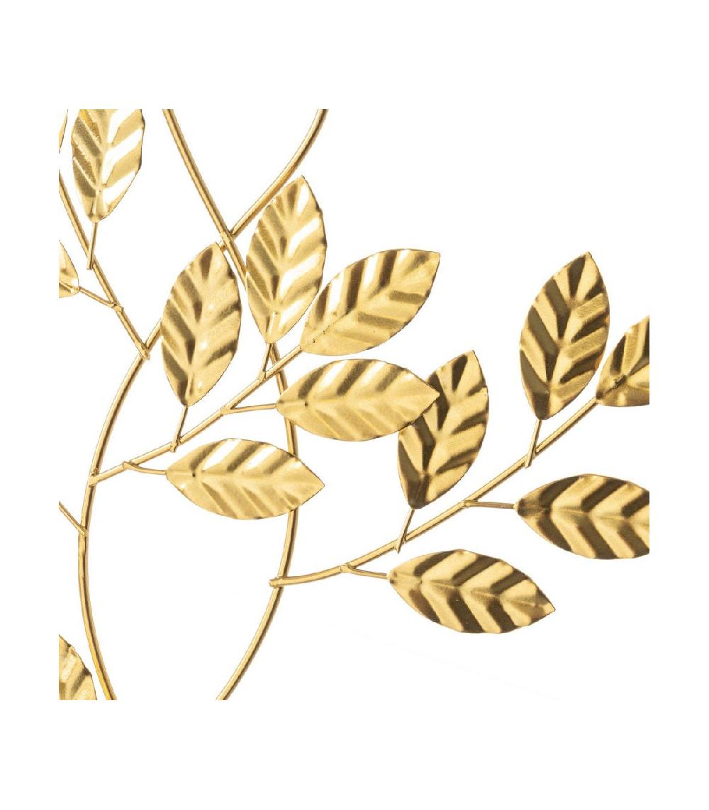 Wadiga Décoration Murale Branches En Métal Doré - 33x60cm