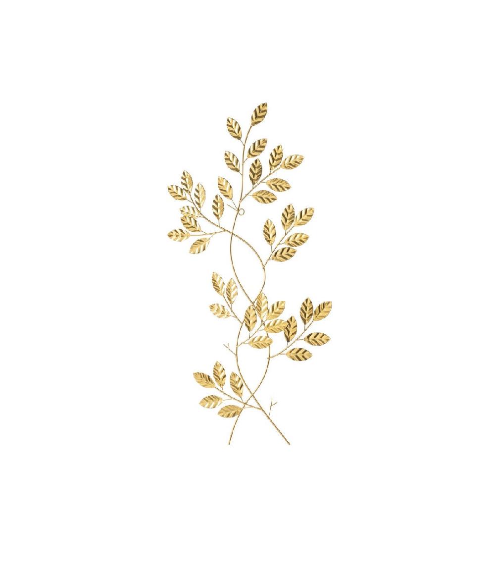 wadiga Décoration Murale Branches en Métal Doré - 33x60cm