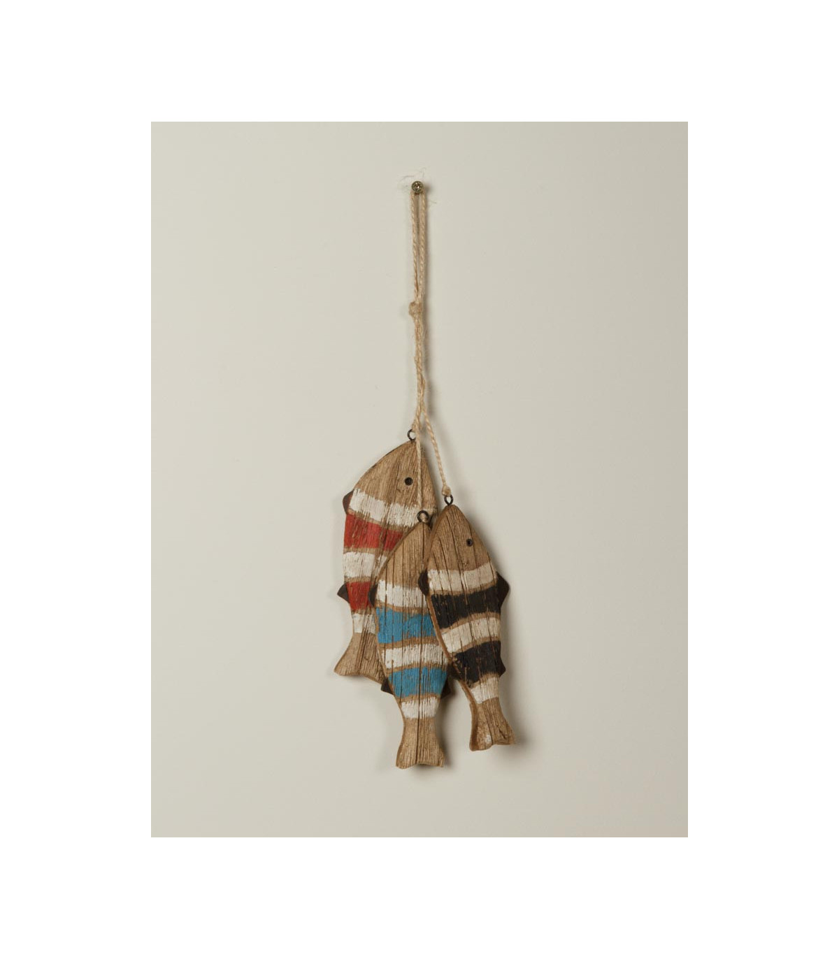 Wadiga Décoration Murale En Bois Trois Poissons Multicolores