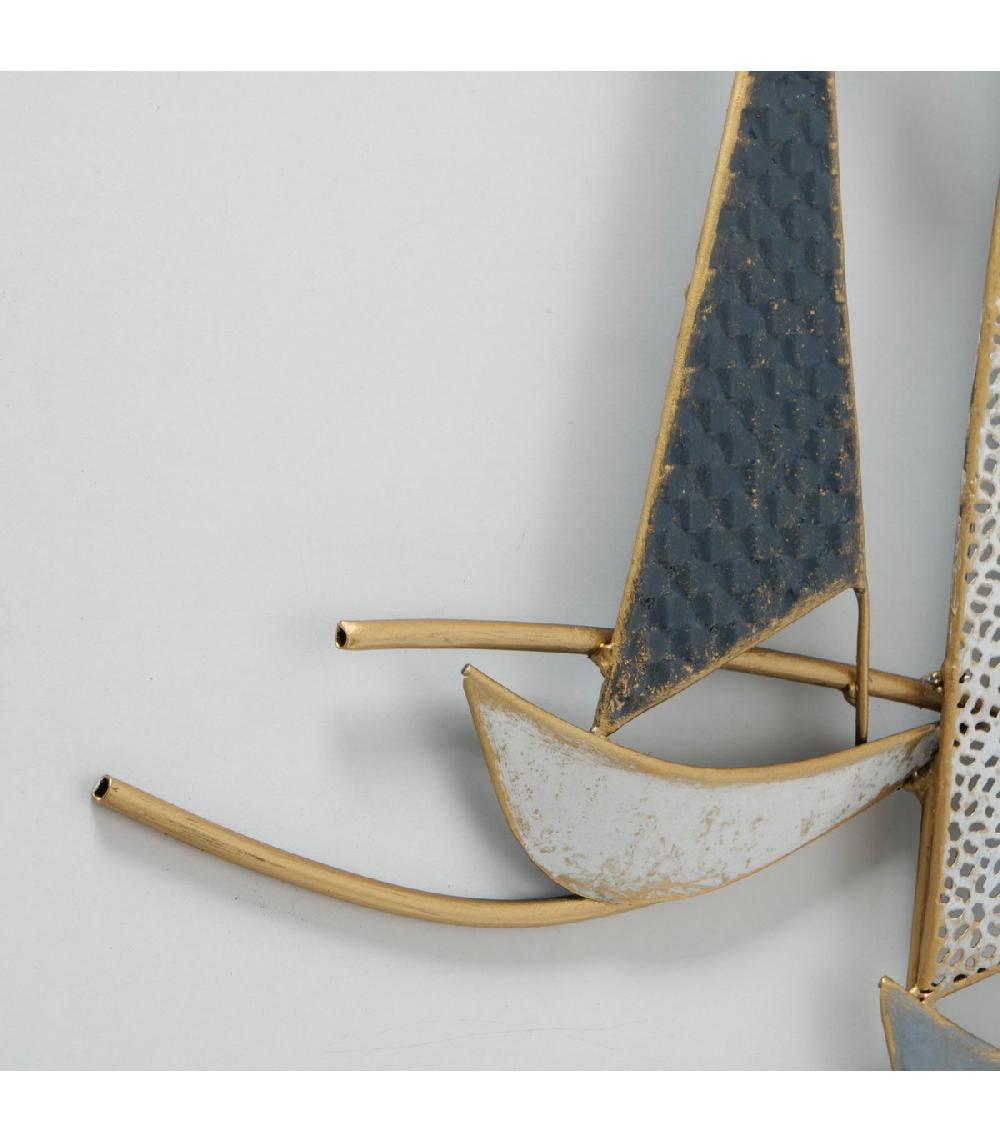 Wadiga Décoration Murale En Métal Bateaux 109x69x6cm