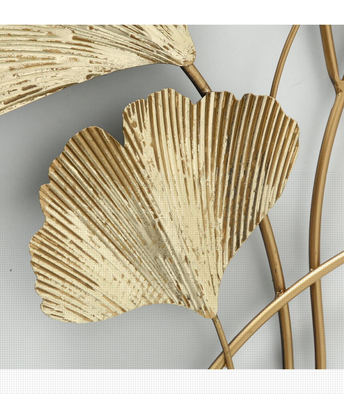 Wadiga Décoration Murale En Métal Doré Gingko 95x61x5cm