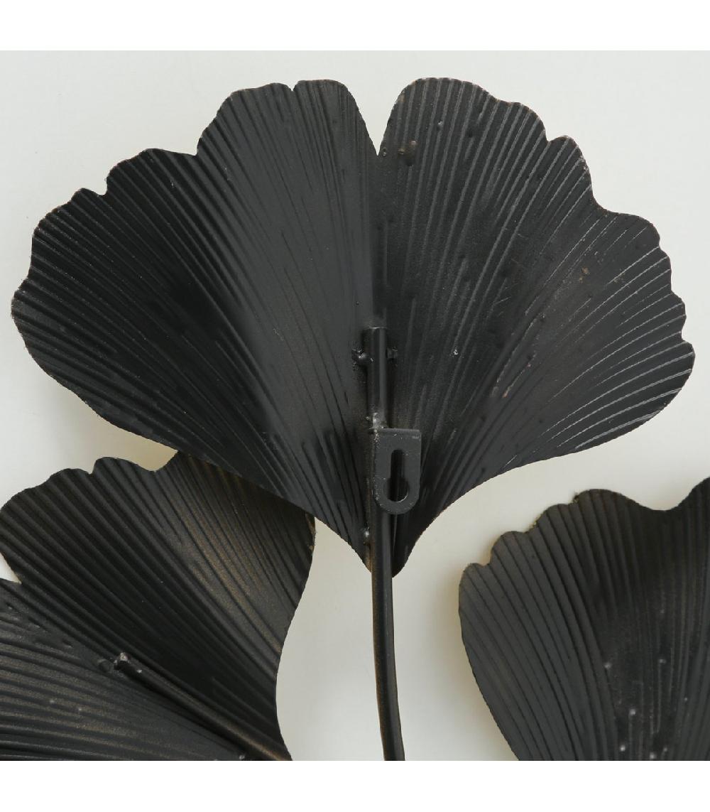 Wadiga Décoration Murale En Métal Doré Gingko 95x61x5cm
