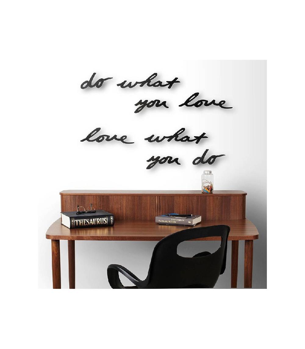 Wadiga Décoration Murale En Métal Noir Love What You Do 'Mantra' - Umbra