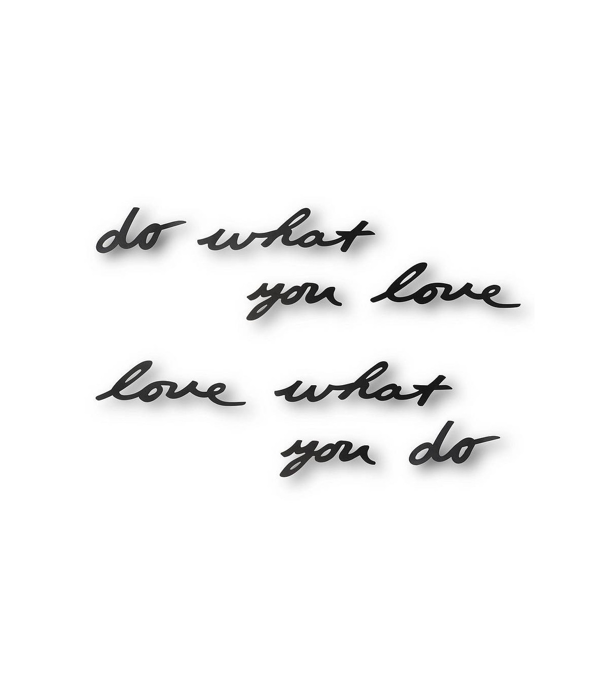 wadiga Décoration Murale en Métal Noir Love What You Do 'Mantra' - Umbra
