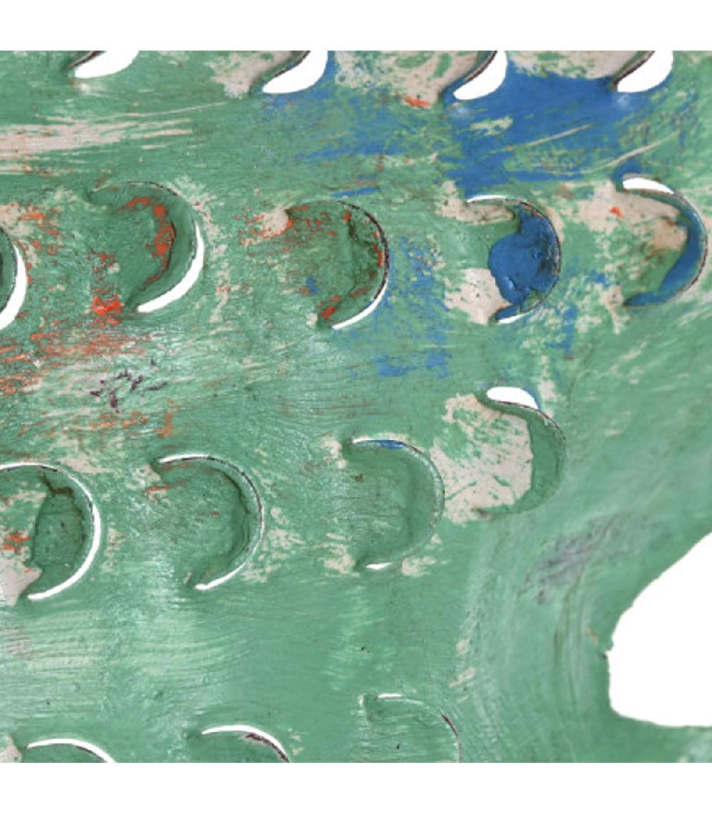 Wadiga Décoration Murale En Métal Poisson Turquoise 61x11x51cm