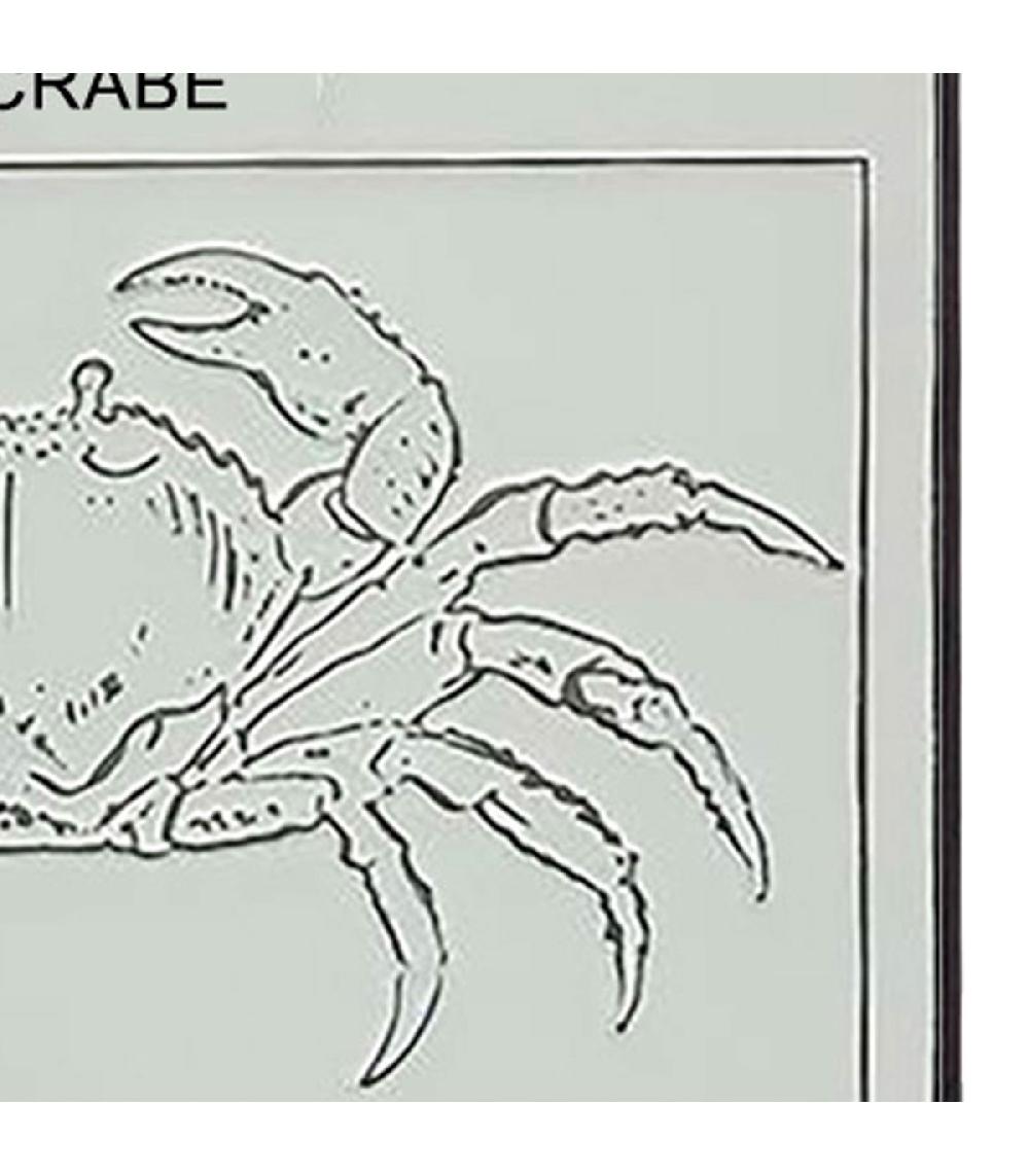 Wadiga Décoration Murale Metal Noir Et Blanc Crabe - 50x33cm